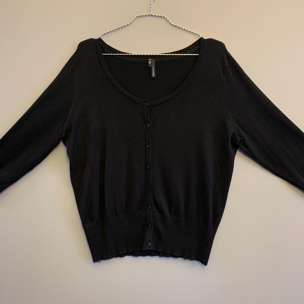 Black button up cardigan, Xl